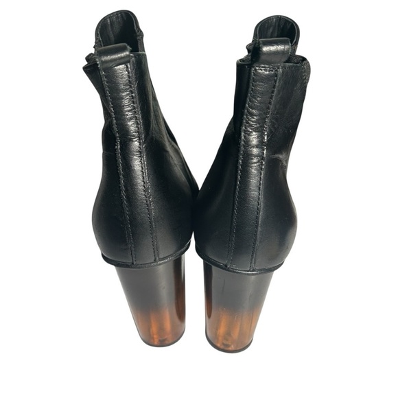 Pure Navy Made In Spain Black Leather Booties Sz 39 (8) - Picture 8 of 11